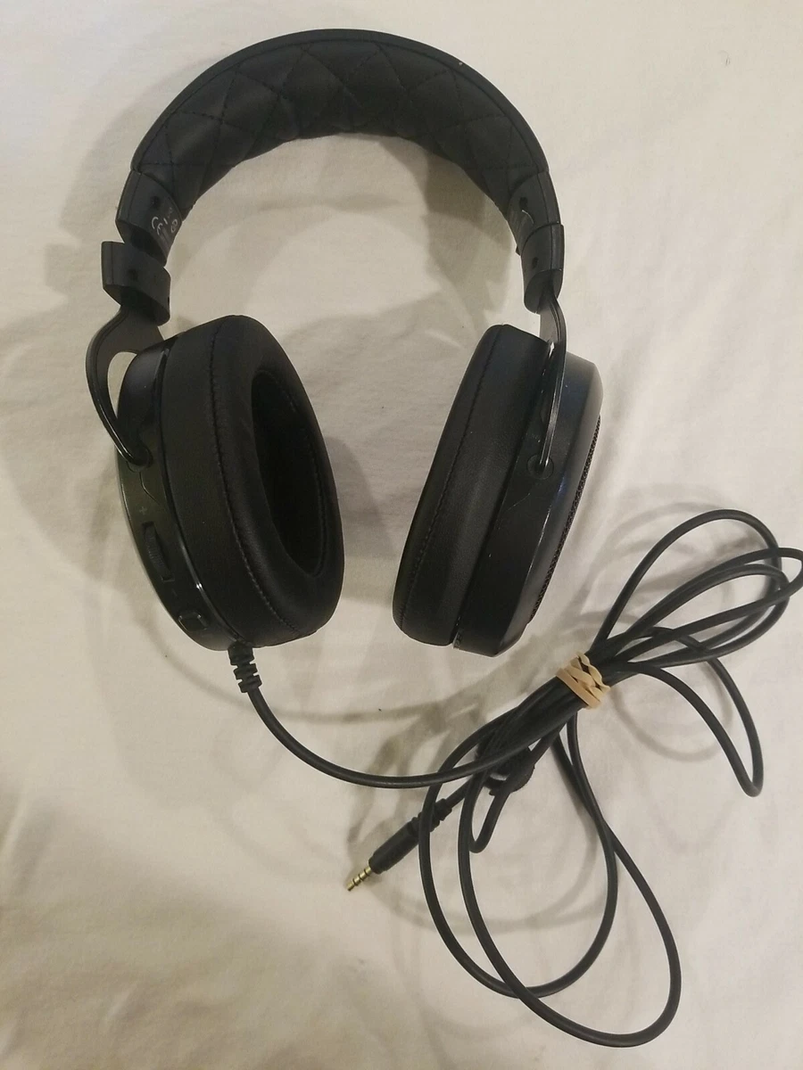 Corsair Hs50 Stereo Gaming Headset Black NO MIC EUC PREOWNED ADJUSTABLE