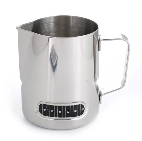 Milk Jug 350 ml Coffee Frothing Thermometer Pitcher Stainless Steel Jug 350 ml  - Picture 1 of 5