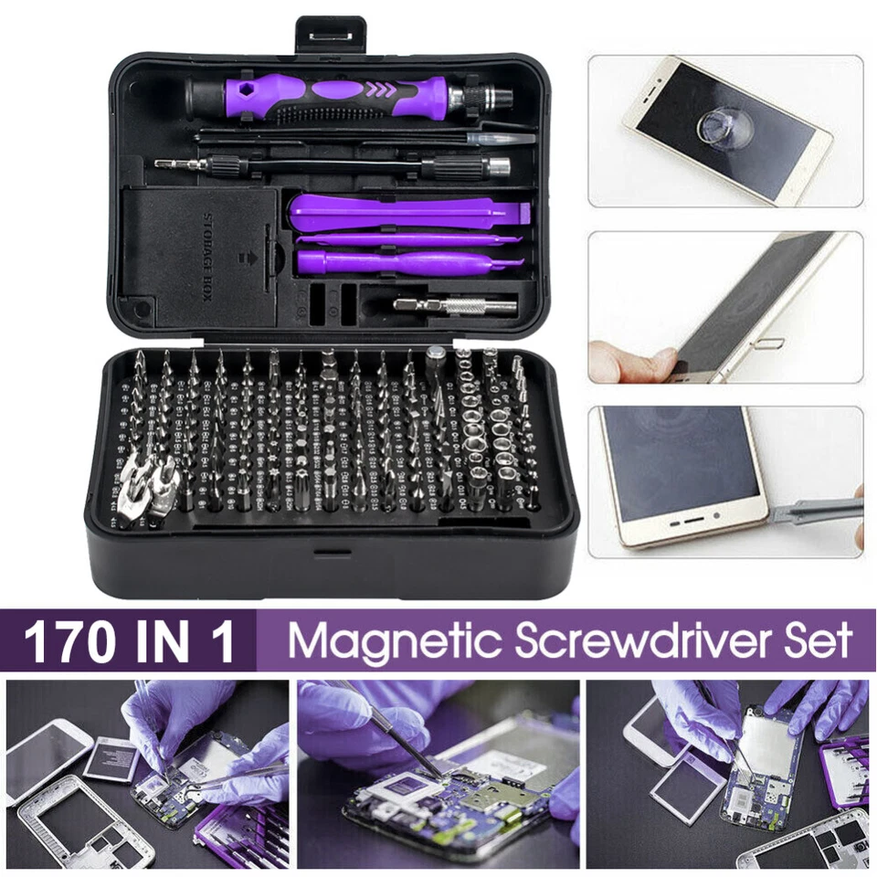 170 in 1 Precision Screwdriver Set PC Computer Phone Electronics Repair Tool Kit