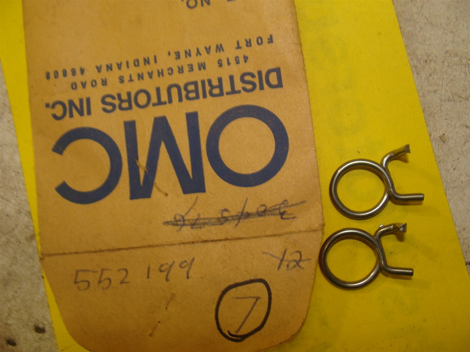 NEW OMC outboard motor NOS evinrude johnson gas fuel line clamp hose stainless eBay