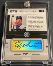 2003 Playoff Portraits Autographs Silver #115 Edgar Martinez AUTO 33/35 (089)