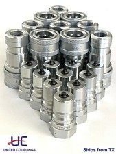 3/8 Hydraulic Quick Coupler / Coupling ISO B 7241 NPT Thread 10 Sets