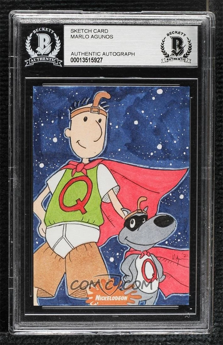 Nickelodeon Doug Funnie Quailman Porkchop Original Art Sketch Card 1/1 BAS  | eBay