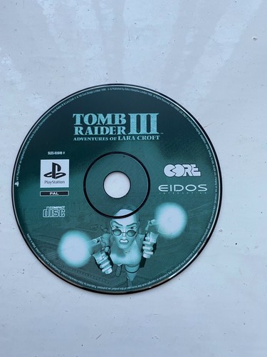 TOMB RAIDER 3 PS1 PLAYSTATION 1 VIDEO GAME SONY DISC ADVENTURES OF LARA CROFT