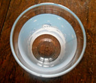 Winter Valley Cooler Highball Tumblers (pair) 16 oz Northcrest Glass White Blue! — photo 5