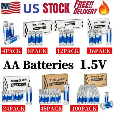 2800mAh AA Batteries 1.5V Power Batteries 4/8/12/20/24/48/100 Pack Multi-use Lot