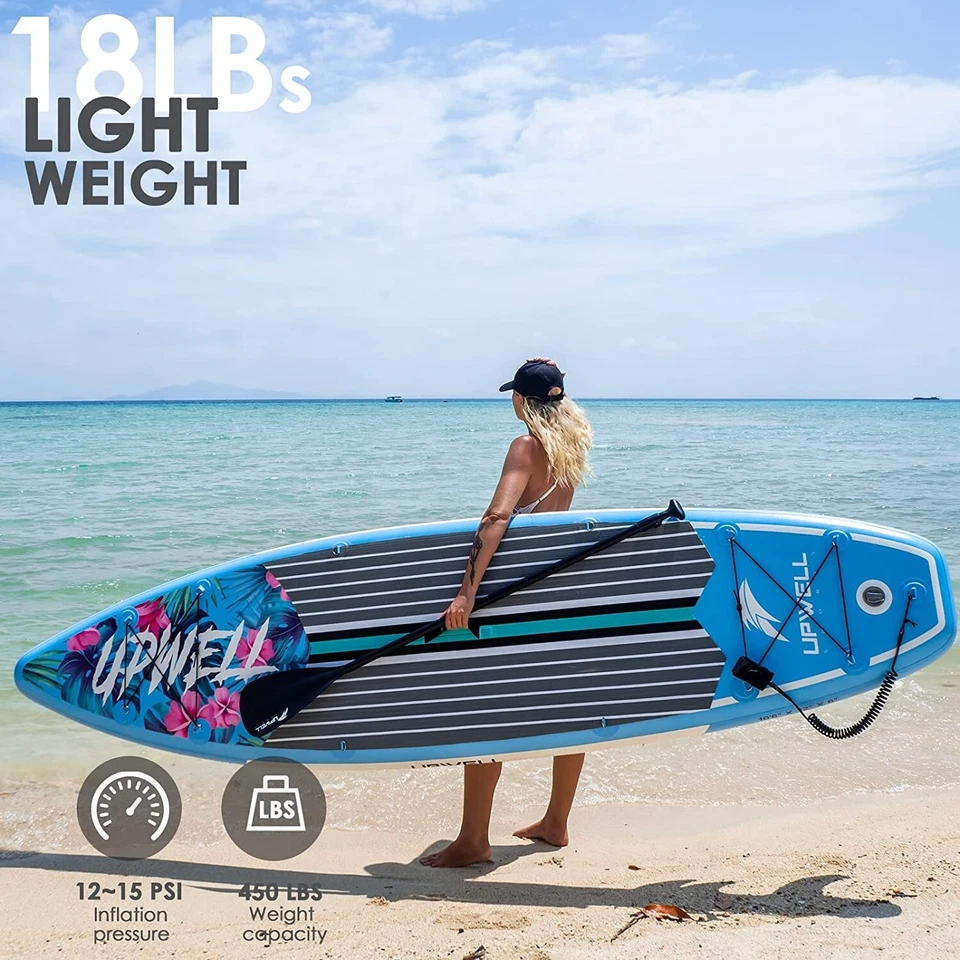 10’6”x 32”x 6” Inflatable Stand Up Paddle Board with SUP Accessories - Image 4 of 4