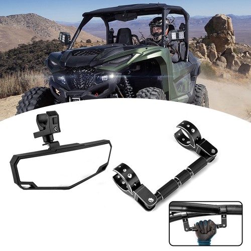 WEISEN Center Rear View Mirror & Aluminum Grab Handle For Can Am Maverick X3/Max