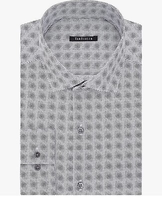 New Van Heusen Men's Slim-Fit Wrinkle-Free Dress Shirt Long Sleeves Grey  NWT | eBay
