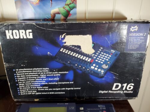 KORG D-16 V2 Digital Recording Studio Recorder 16GB Modded - Tested w/Adapter - Picture 5 of 10