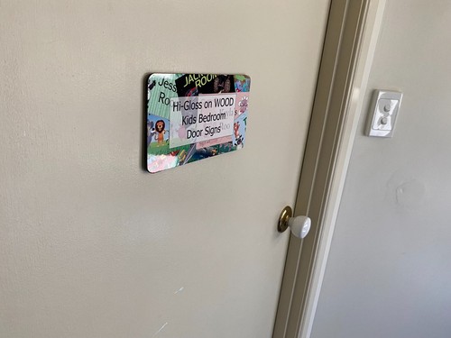 Bedroom Room Door Name Sign Plaque Stacked Animals On Turtle for Child - Picture 3 of 4