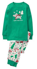 NWT Gymboree Baby Girls or Boys Happy Howl-idays' Holiday Cotton Pajamas 12-18M