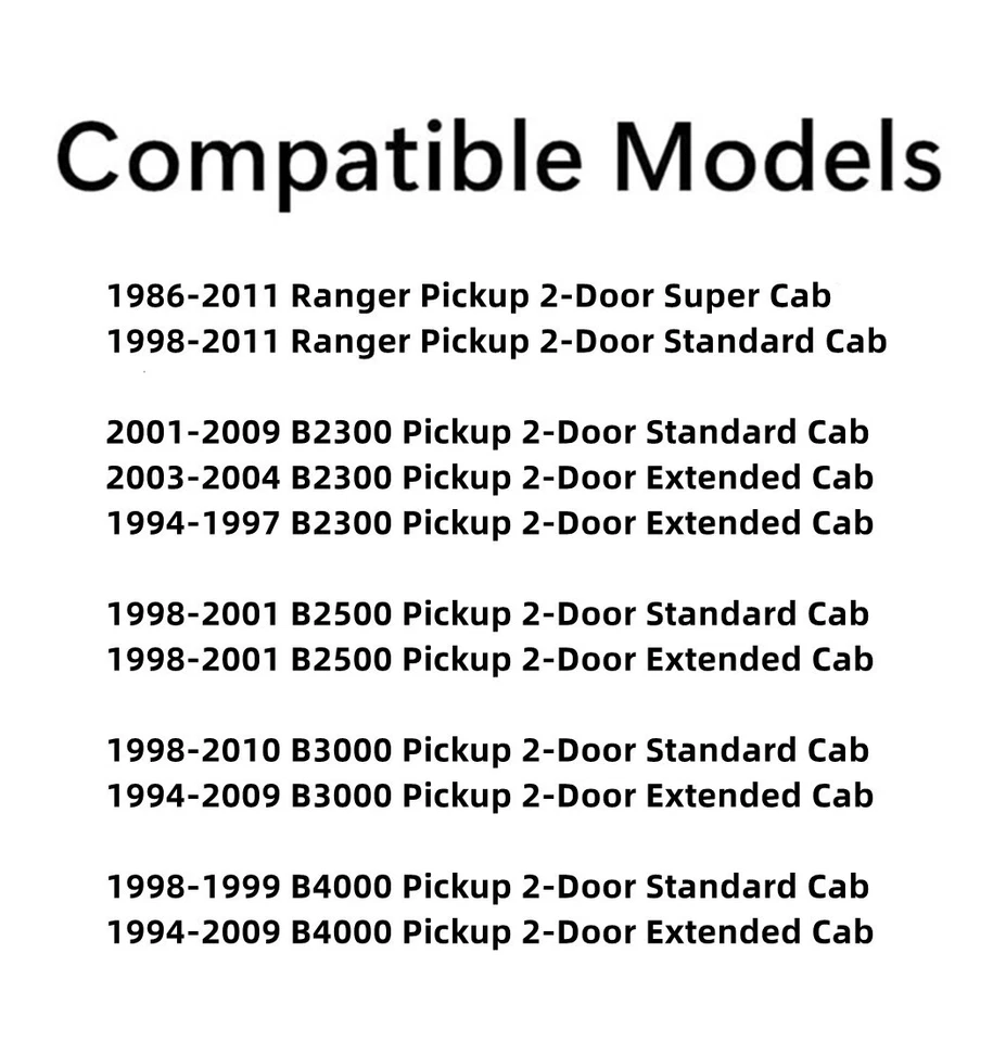 Fits Ford Ranger Mazda B-Series Pickup Back Slider Window Glass W/Seal - Image 3 of 4