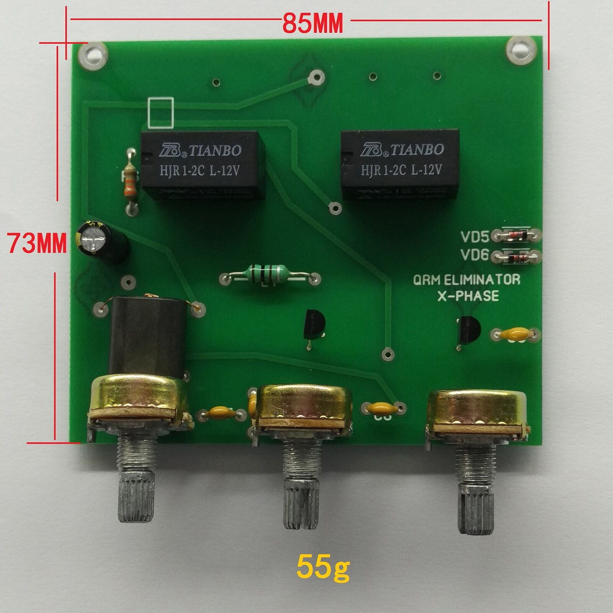 Disassembled PCB with components QRM eliminator X-Phase (1 Disassembled PCB with components QRM eliminator X-Phase (1