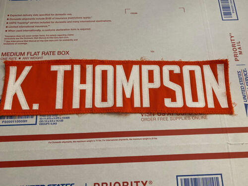 Virginia UVA Cavaliers Football Keytaon Thompson Game Worn Jersey Nameplate