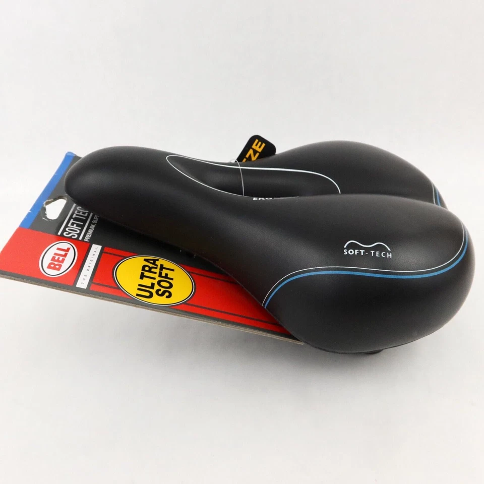 Велосипедное сиденье Bell Comfort 820 Soft Tech черное эргономичное велосипедная обивка премиум-класса НОВОЕ - Изображение 2 из 4
