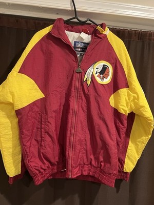 Vtg 90s Apex One NFL Washington Redskins Puffer Hooded Jacket Men s Size M