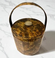 Vintage Shelton Ware Ice Bucket Tortoise 60s Mid Century Retro USA MCM