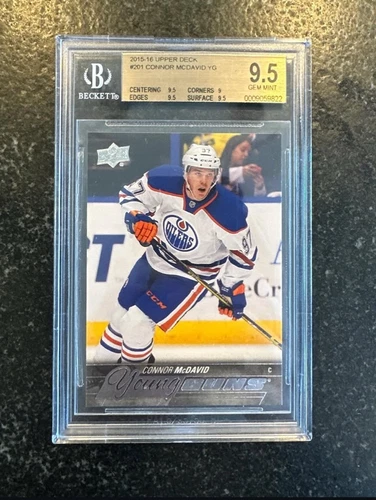 2015-16 Upper Deck Young Guns RC #201 Connor Mcdavid - Edmonton Oilers BGS 9.5