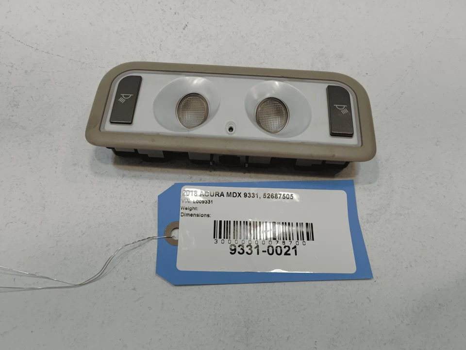 2015-2017年讴歌TLX后屋顶顶顶内部圆顶地图灯阅读灯原始设备制造商 — 第 2/4 张图片