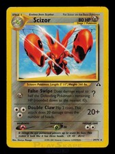 Pokemon Card Scizor 29/75 Neo Discovery Unlimited Rare Vintage HP 2000