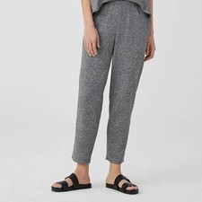 Eileen Fisher Organic Cotton Hemp Tapered Crop Pants Size XL Pull On Pockets