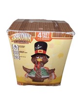 Gemmy Airblown Inflatable Indoor 4 Ft Happy Turkey Thanksgiving Decoration