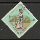 CAPE VERDE 1962 SPORTS CRICKET SINGLE Value FINE USED