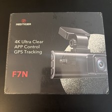 Red Tiger 4K F7N Dash Cam Ultra Clear APP Control GPS Tracking  SEALED 