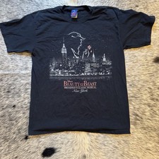   Vintage Disney Beauty and the Beast Broadway New York Graphic Tee Black Size L