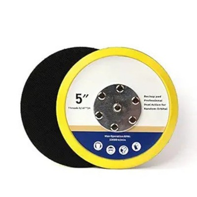 2 Pieces 5'' Hook and Loop Backing Pads 5/16''-24 Threads Sanding Style: 5-2pcs