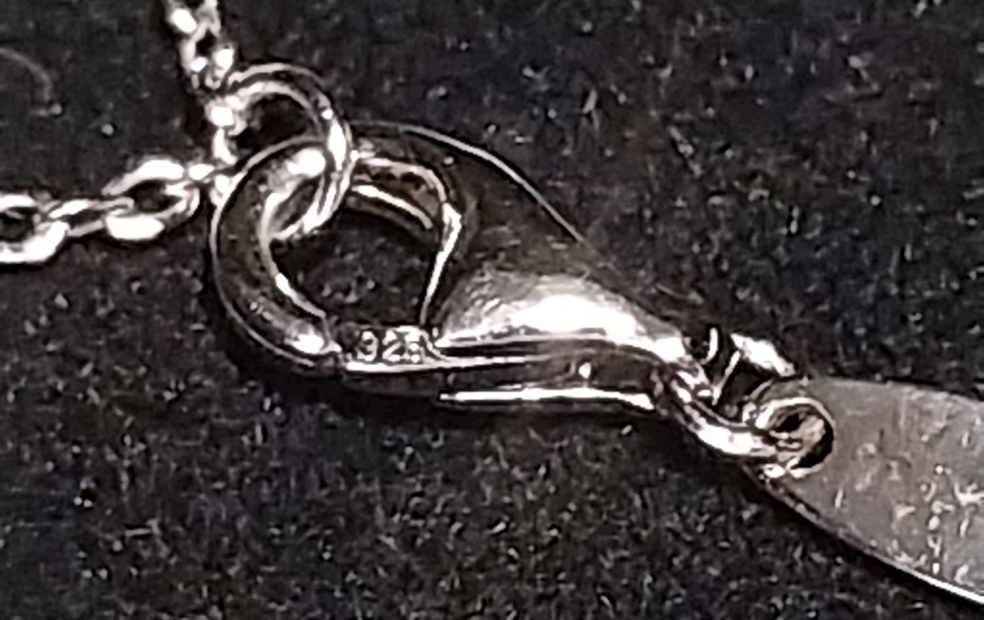 Eight Interlocking Sterling Silver Rings Necklace - image 4