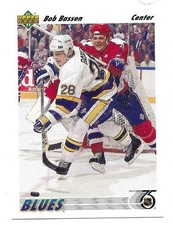 BOB BASSEN 1991-92 UPPER DECK CARD NEAR MINT+ CONDITION