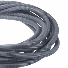 DMiotech 10ft 3/4" Gray Split Wire Loom Tubing Cord Protector Pet Flexible