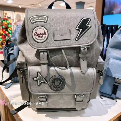 NWT Coach MEN's Sprint Backpack In Maxi Signature Canvas With