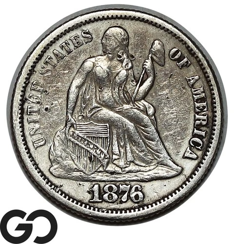 1876 Seated Liberty Dime