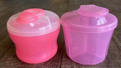 Munchkin & Dr Browns Snack Catcher Containers Spill Proof Pink Purple New