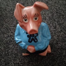 Nat West Lady Hilary Wade Pig Money Box  with Stopper in good condition as shown