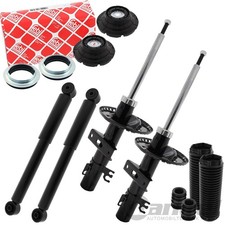 4 GASDRUCK STOßDÄMPFER + febi DOMLAGER VORNE + HINTEN für VW T5 BUS TRANSPORTER