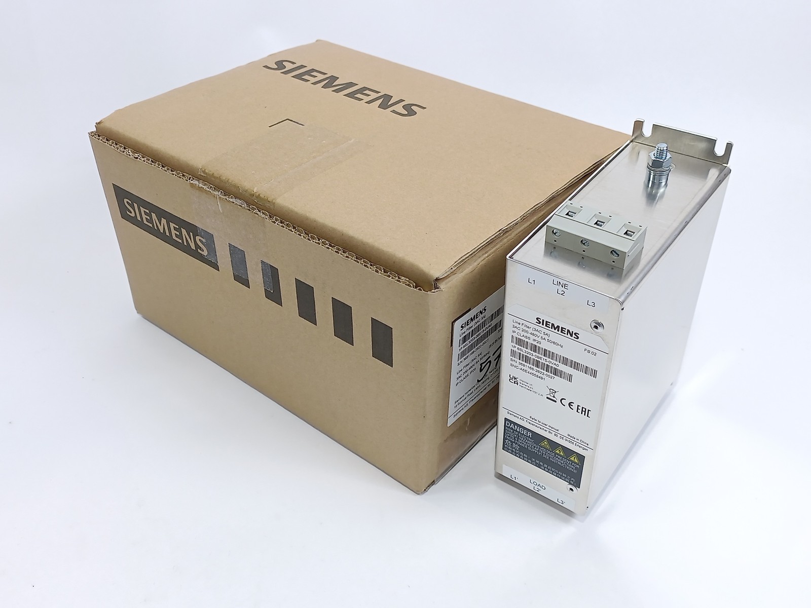 Siemens 6SL3203-0BE15-0VA0 SINAMICS V Series EMC Filter, 5A, 480 V