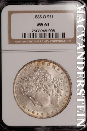 1885-O Morgan Dollar - NGC MS 63 - Brilliant Uncirculated  Lustrous  #SLH509