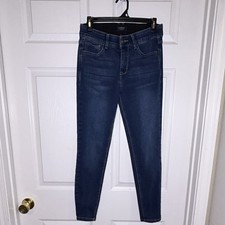 Curve Appeal Women's Skinny Blue Denim Jeans Stretch Button Zip Medium