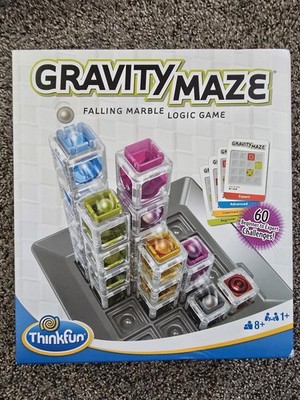 ThinkFun Gravity Maze Falling Marble Logic Game with 60 Challenge Cards