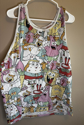Nickelodeon Tank XL Multicolor SpongeBob SquarePants All Over Print Sleeveless