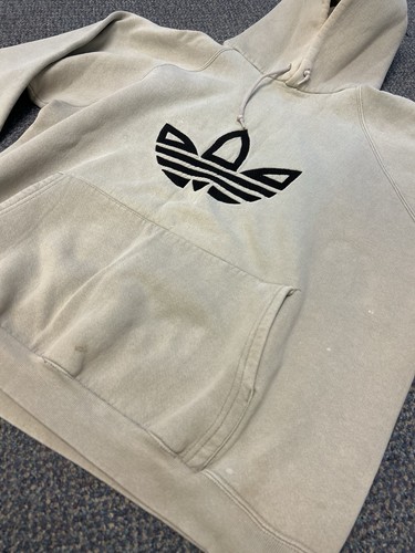 Vintage Adidas Embroidered Trefoil Made in USA Hoodie Sweatshirt Size Large Mens - Picture 3 of 13