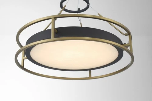 Minka Lavery 5086-L Levitation 19"W LED Linear Pendant - Soft Brass / Sand Coal - Picture 7 of 9