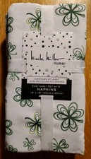Nicole Miller Home St. Patrick’s Day 6-pack Napkins Green Shamrocks ☘️ Easy Care