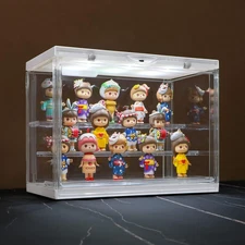 LED Acrylic Display Case for Funko Pop & Collectibles - Dustproof Stackable Show