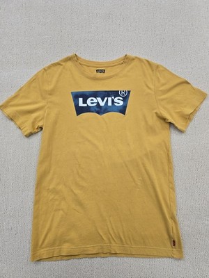 Levi's Men's Graphic T-Shirt Large Mustard Yellow Short Sleeve Cotton