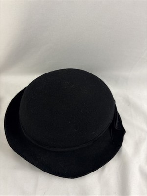 Laura Ashley Made in Great Britain Wool Bowler Hat - Black - M/L* Laura Ashley 100% Wool Hats for Women for sale | eBay main image 2